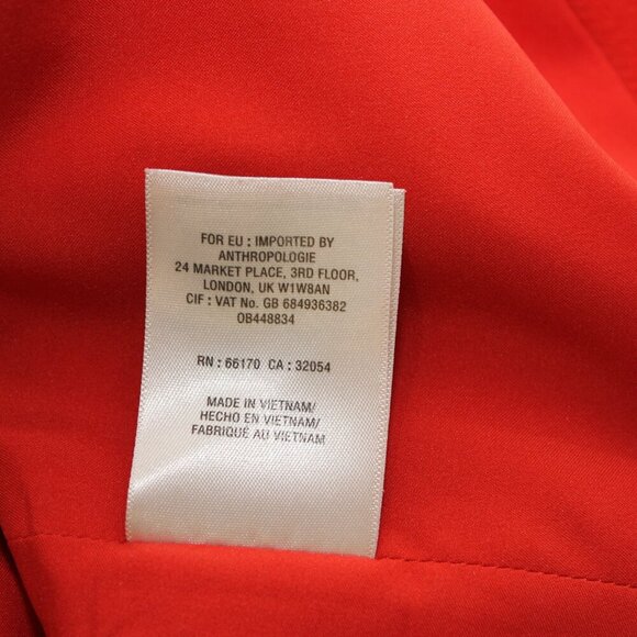 Leifsdottir for Anthropologie Regatta Orange Navy A-Line Mini Skirt - Size 2 - Picture 6 of 8